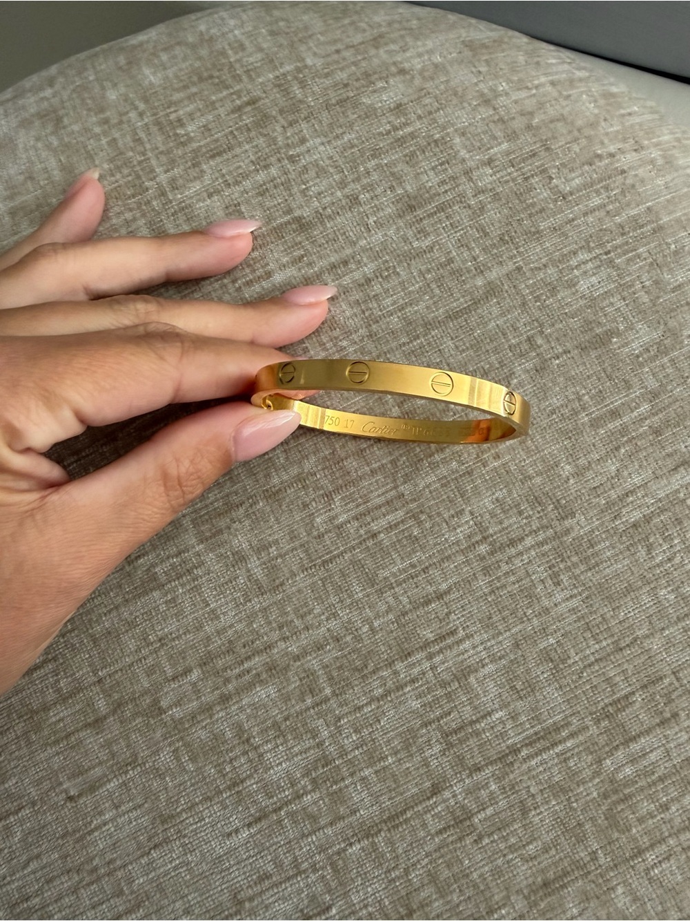 18K Plated LOVE Bracelet Classic Model W/ Snap Closure